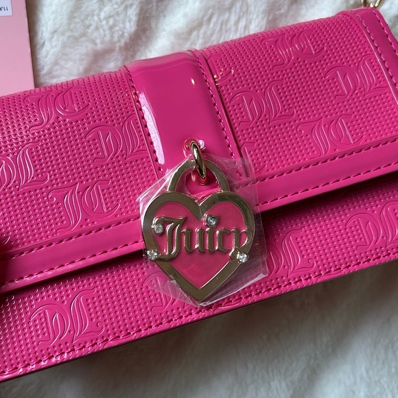 NWT Juicy Couture Y2K Style Simply Perfect Shoulder Bag Pink Flash - Picture 7 of 15